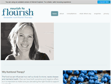 Tablet Screenshot of nourishtoflourish.com